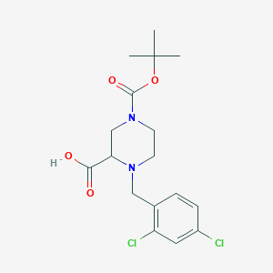 4-(tert-Butoxycarbonyl)-1-(2,4-dichlorobenzyl)piperazine-2-carboxylic acid