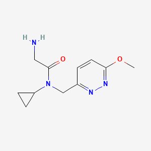 molecular formula C11H16N4O2 B3233410 2-Amino-N-cyclopropyl-N-(6-methoxy-pyridazin-3-ylmethyl)-acetamide CAS No. 1353943-59-5