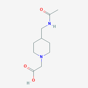 molecular formula C10H18N2O3 B3233429 [4-(Acetylamino-methyl)-piperidin-1-yl]-acetic acid CAS No. 1353943-82-4