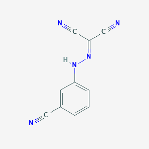 molecular formula C10H5N5 B323345 2-[(3-Cyanophenyl)hydrazono]malononitrile 