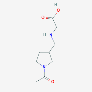 molecular formula C9H16N2O3 B3233457 [(1-Acetyl-pyrrolidin-3-ylmethyl)-amino]-acetic acid CAS No. 1353944-35-0