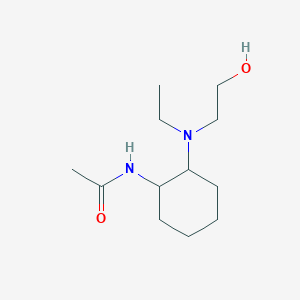 molecular formula C12H24N2O2 B3233459 N-{2-[Ethyl-(2-hydroxy-ethyl)-amino]-cyclohexyl}-acetamide CAS No. 1353944-48-5