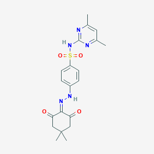 4-[2-(4,4-dimethyl-2,6-dioxocyclohexylidene)hydrazinyl]-N-(4,6-dimethylpyrimidin-2-yl)benzenesulfonamide
