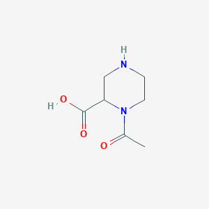 molecular formula C7H12N2O3 B3233491 1-Acetyl-piperazine-2-carboxylic acid CAS No. 1353945-09-1