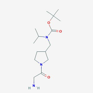 molecular formula C15H29N3O3 B3233499 [1-(2-Amino-acetyl)-pyrrolidin-3-ylmethyl]-isopropyl-carbamic acid tert-butyl ester CAS No. 1353945-23-9