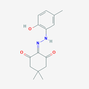 molecular formula C15H18N2O3 B323350 2-[(2-hydroxy-5-methylphenyl)hydrazinylidene]-5,5-dimethylcyclohexane-1,3-dione 