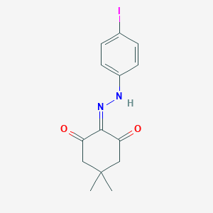 molecular formula C14H15IN2O2 B323353 2-[(4-iodophenyl)hydrazinylidene]-5,5-dimethylcyclohexane-1,3-dione 