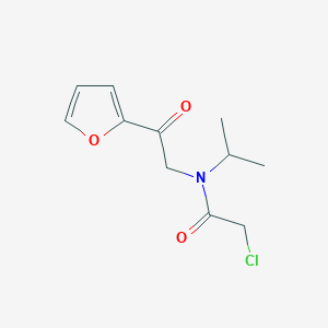 molecular formula C11H14ClNO3 B3233532 2-Chloro-N-(2-furan-2-yl-2-oxo-ethyl)-N-isopropyl-acetamide CAS No. 1353945-89-7