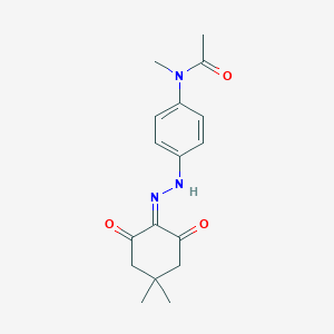 molecular formula C17H21N3O3 B323354 N-[4-[2-(4,4-dimethyl-2,6-dioxocyclohexylidene)hydrazinyl]phenyl]-N-methylacetamide 