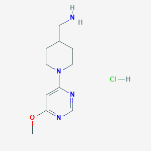 molecular formula C11H19ClN4O B3233542 (1-(6-Methoxypyrimidin-4-yl)piperidin-4-yl)methanamine hydrochloride CAS No. 1353946-17-4