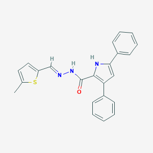 molecular formula C23H19N3OS B323358 N'-[(5-methyl-2-thienyl)methylene]-3,5-diphenyl-1H-pyrrole-2-carbohydrazide 