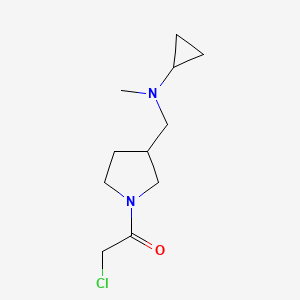 molecular formula C11H19ClN2O B3233601 2-Chloro-1-{3-[(cyclopropyl-methyl-amino)-methyl]-pyrrolidin-1-yl}-ethanone CAS No. 1353947-36-0