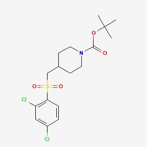 molecular formula C17H23Cl2NO4S B3233606 tert-Butyl 4-(((2,4-dichlorophenyl)sulfonyl)methyl)piperidine-1-carboxylate CAS No. 1353947-41-7
