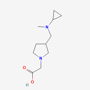 molecular formula C11H20N2O2 B3233611 {3-[(Cyclopropyl-methyl-amino)-methyl]-pyrrolidin-1-yl}-acetic acid CAS No. 1353947-51-9