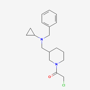 molecular formula C18H25ClN2O B3233649 1-{3-[(Benzyl-cyclopropyl-amino)-methyl]-piperidin-1-yl}-2-chloro-ethanone CAS No. 1353948-10-3
