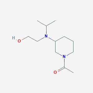 molecular formula C12H24N2O2 B3233655 1-{3-[(2-Hydroxy-ethyl)-isopropyl-amino]-piperidin-1-yl}-ethanone CAS No. 1353948-33-0