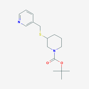 molecular formula C16H24N2O2S B3233694 3-(Pyridin-3-ylmethylsulfanyl)piperidine-1-carboxylic acid tert-butyl ester CAS No. 1353952-25-6