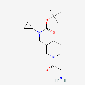 molecular formula C16H29N3O3 B3233725 [1-(2-Amino-acetyl)-piperidin-3-ylmethyl]-cyclopropyl-carbamic acid tert-butyl ester CAS No. 1353953-26-0