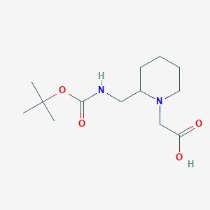 molecular formula C13H24N2O4 B3233728 [2-(tert-Butoxycarbonylamino-methyl)-piperidin-1-yl]-acetic acid CAS No. 1353953-35-1