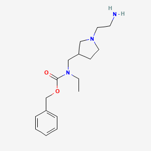 molecular formula C17H27N3O2 B3233740 [1-(2-Amino-ethyl)-pyrrolidin-3-ylmethyl]-ethyl-carbamic acid benzyl ester CAS No. 1353953-54-4