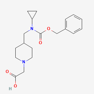 molecular formula C19H26N2O4 B3233780 {4-[(Benzyloxycarbonyl-cyclopropyl-amino)-methyl]-piperidin-1-yl}-acetic acid CAS No. 1353954-35-4