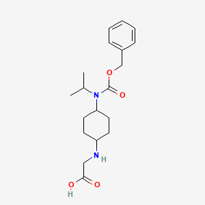 molecular formula C19H28N2O4 B3233796 [4-(Benzyloxycarbonyl-isopropyl-amino)-cyclohexylamino]-acetic acid CAS No. 1353954-49-0