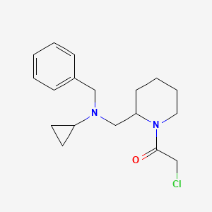 molecular formula C18H25ClN2O B3233821 1-{2-[(Benzyl-cyclopropyl-amino)-methyl]-piperidin-1-yl}-2-chloro-ethanone CAS No. 1353954-88-7