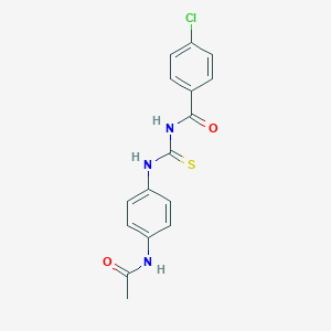 molecular formula C16H14ClN3O2S B323386 N-[(4-acetamidophenyl)carbamothioyl]-4-chlorobenzamide CAS No. 6139-12-4