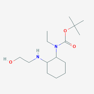 molecular formula C15H30N2O3 B3233867 Ethyl-[2-(2-hydroxy-ethylamino)-cyclohexyl]-carbamic acid tert-butyl ester CAS No. 1353955-96-0