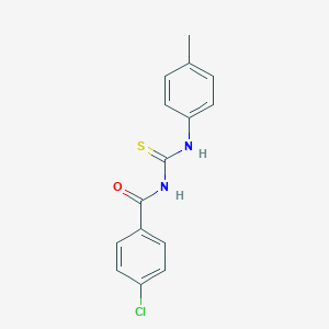 molecular formula C15H13ClN2OS B323387 4-chloro-N-[(4-methylphenyl)carbamothioyl]benzamide CAS No. 108620-30-0