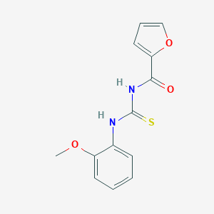 molecular formula C13H12N2O3S B323388 N-[(2-methoxyphenyl)carbamothioyl]furan-2-carboxamide 