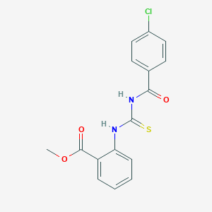 molecular formula C16H13ClN2O3S B323389 Methyl 2-({[(4-chlorobenzoyl)amino]carbothioyl}amino)benzoate 
