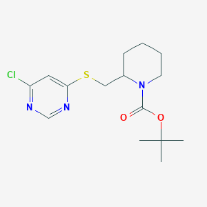molecular formula C15H22ClN3O2S B3233901 2-(6-Chloro-pyrimidin-4-ylsulfanylmethyl)-piperidine-1-carboxylic acid tert-butyl ester CAS No. 1353958-16-3