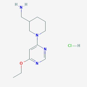molecular formula C12H21ClN4O B3233902 (1-(6-Ethoxypyrimidin-4-yl)piperidin-3-yl)methanamine hydrochloride CAS No. 1353958-18-5