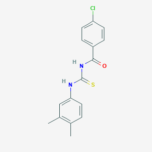 molecular formula C16H15ClN2OS B323392 4-chloro-N-[(3,4-dimethylphenyl)carbamothioyl]benzamide 