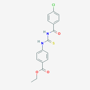 molecular formula C17H15ClN2O3S B323393 Ethyl 4-({[(4-chlorobenzoyl)amino]carbothioyl}amino)benzoate 