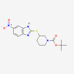 3-(5-Nitro-1H-benzoimidazol-2-ylsulfanyl)piperidine-1-carboxylic acid tert-butyl ester