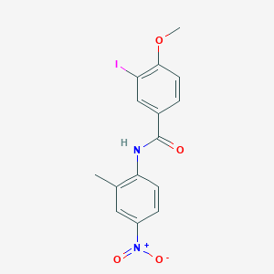 molecular formula C15H13IN2O4 B323394 3-iodo-4-methoxy-N-(2-methyl-4-nitrophenyl)benzamide 