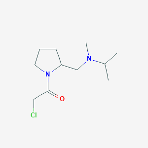 molecular formula C11H21ClN2O B3233941 2-Chloro-1-{2-[(isopropyl-methyl-amino)-methyl]-pyrrolidin-1-yl}-ethanone CAS No. 1353958-64-1