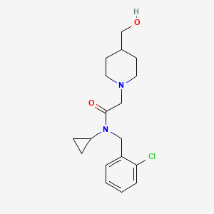 molecular formula C18H25ClN2O2 B3233943 N-(2-Chlorobenzyl)-N-cyclopropyl-2-(4-(hydroxymethyl)piperidin-1-yl)acetamide CAS No. 1353958-68-5