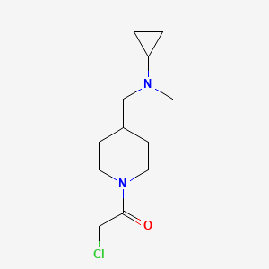 molecular formula C12H21ClN2O B3233948 2-Chloro-1-{4-[(cyclopropyl-methyl-amino)-methyl]-piperidin-1-yl}-ethanone CAS No. 1353958-72-1