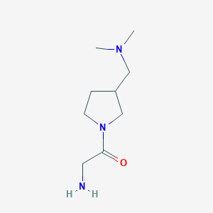 molecular formula C9H19N3O B3233949 2-Amino-1-(3-dimethylaminomethyl-pyrrolidin-1-yl)-ethanone CAS No. 1353958-75-4