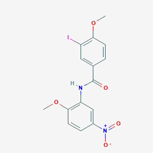 molecular formula C15H13IN2O5 B323395 3-iodo-4-methoxy-N-(2-methoxy-5-nitrophenyl)benzamide 