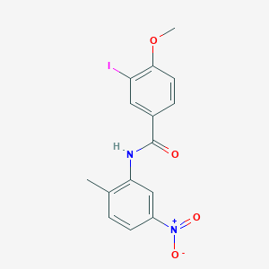 molecular formula C15H13IN2O4 B323396 3-iodo-4-methoxy-N-(2-methyl-5-nitrophenyl)benzamide 