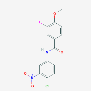 molecular formula C14H10ClIN2O4 B323397 N-(4-chloro-3-nitrophenyl)-3-iodo-4-methoxybenzamide 