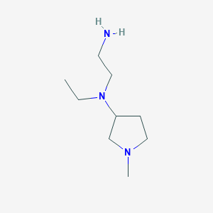 molecular formula C9H21N3 B3233974 N1-ethyl-N1-(1-methylpyrrolidin-3-yl)ethane-1,2-diamine CAS No. 1353959-15-5