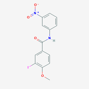 molecular formula C14H11IN2O4 B323398 3-iodo-4-methoxy-N-(3-nitrophenyl)benzamide 