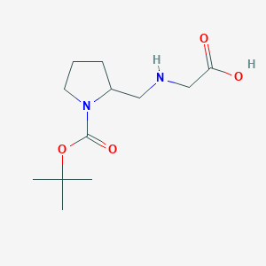 molecular formula C12H22N2O4 B3233987 2-[(Carboxymethyl-amino)-methyl]-pyrrolidine-1-carboxylic acid tert-butyl ester CAS No. 1353959-69-9