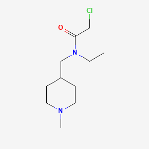molecular formula C11H21ClN2O B3233995 2-Chloro-N-ethyl-N-(1-methyl-piperidin-4-ylmethyl)-acetamide CAS No. 1353959-70-2