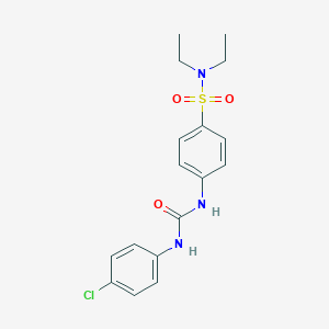 molecular formula C17H20ClN3O3S B323400 4-({[(4-chlorophenyl)amino]carbonyl}amino)-N,N-diethylbenzenesulfonamide 
